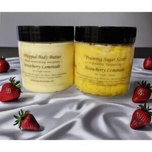 STRAWBERRY 🍓 LEMONADE 🍋
 BODY BUTTER AND SCRUB - SET OF 2